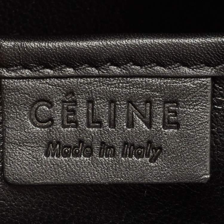 Pre Owned Celine Multicolor Nubuck and Leather Nano Luggage Tote