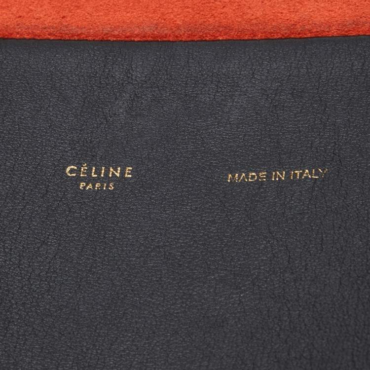 Pre Owned Celine Tricolor Leather And Suede All Soft Shoulder Bag 