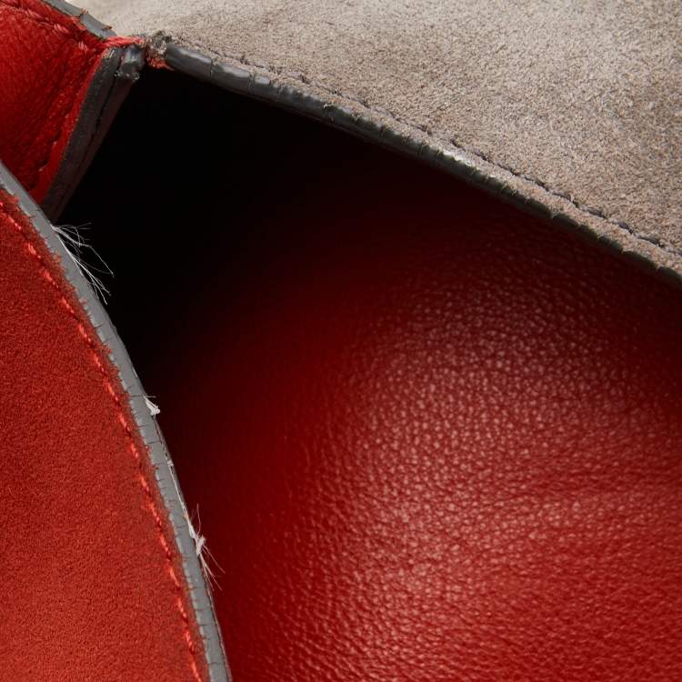 Pre Owned Celine Tricolor Leather And Suede All Soft Shoulder Bag 