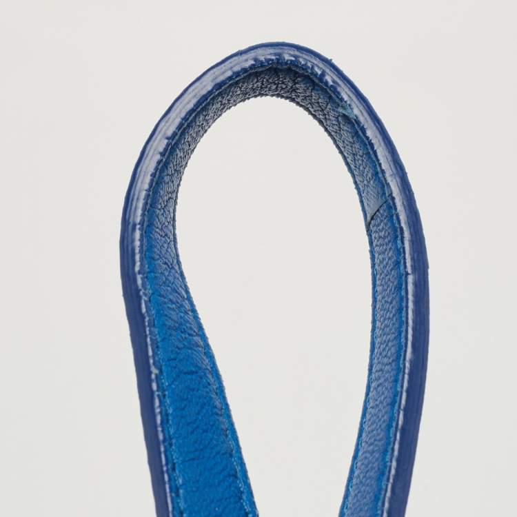 Pre Owned Celine Blue Leather Small Trio Crossbody Bag 