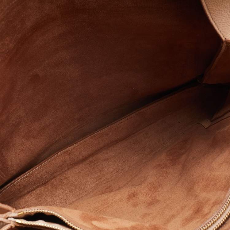 Pre Owned Celine Beige Leather Blade Flap Shoulder Bag