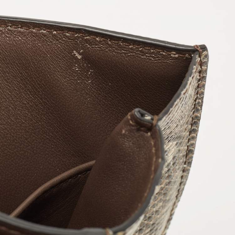 Pre Owned Celine Black/Cream Lizard Medium Classic Box Shoulder Bag