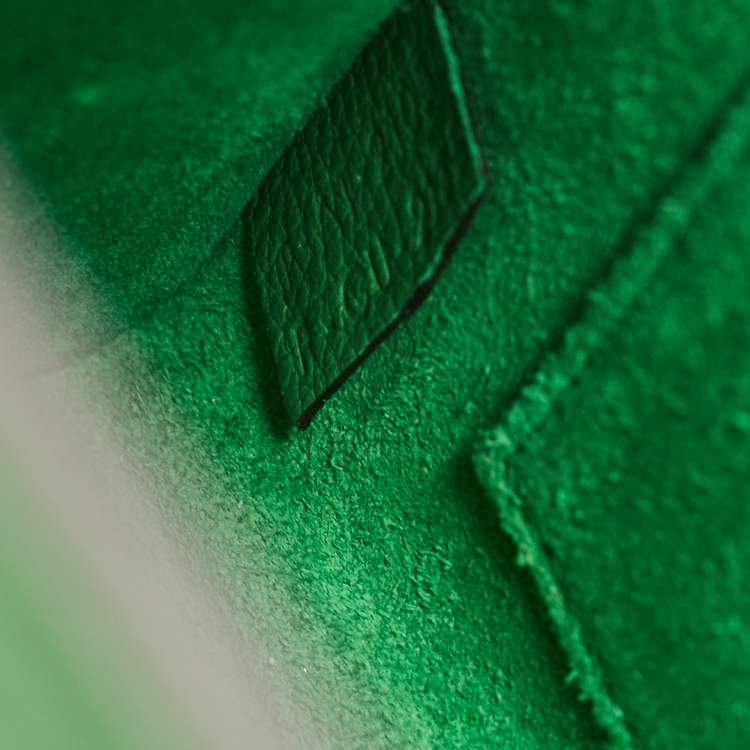 Pre Owned Celine Green Leather Nano Luggage Tote