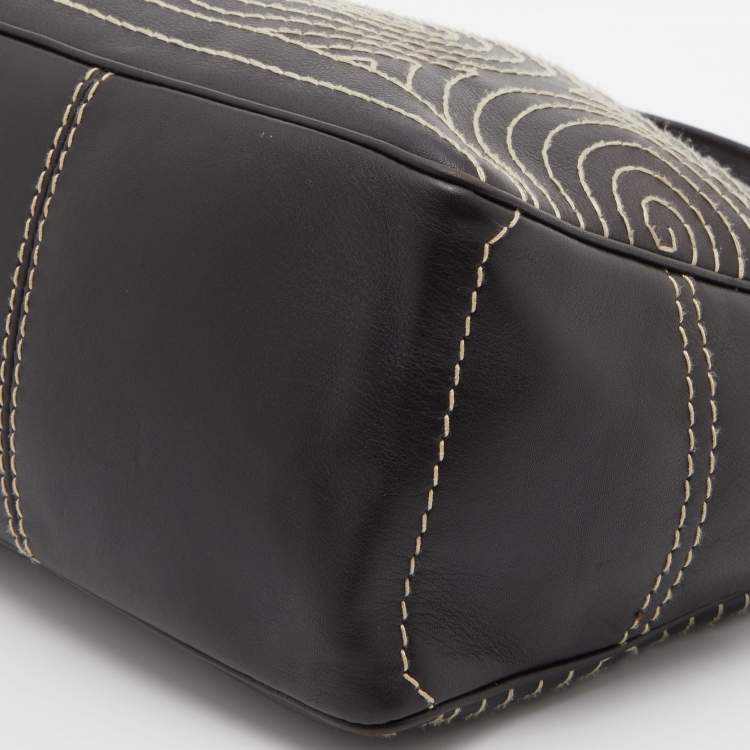 Pre Owned Celine Brown Leather Bucket Bag