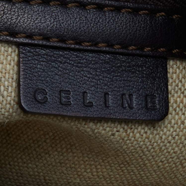 Pre Owned Celine Brown Leather Bucket Bag