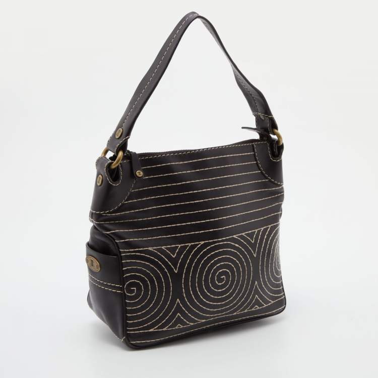 Pre Owned Celine Brown Leather Bucket Bag
