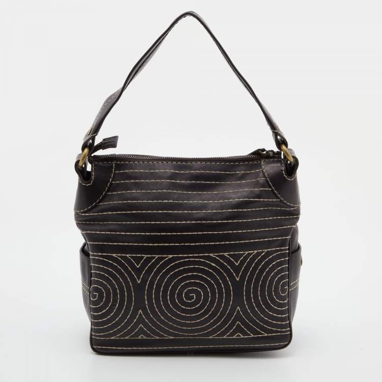 Pre Owned Celine Brown Leather Bucket Bag
