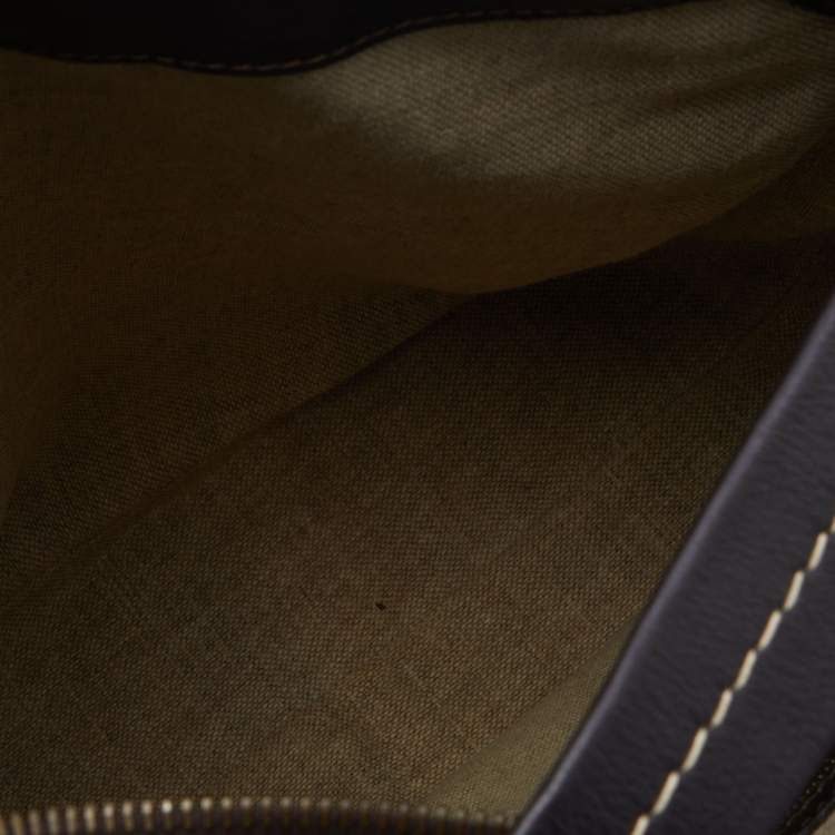 Pre Owned Celine Brown Leather Bucket Bag