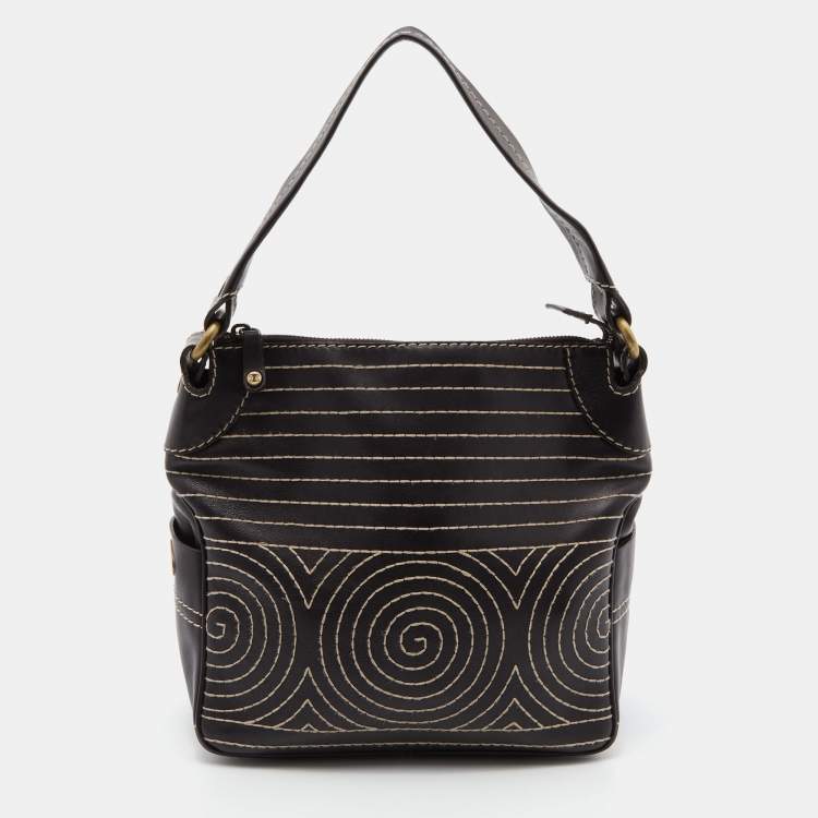 Pre Owned Celine Brown Leather Bucket Bag