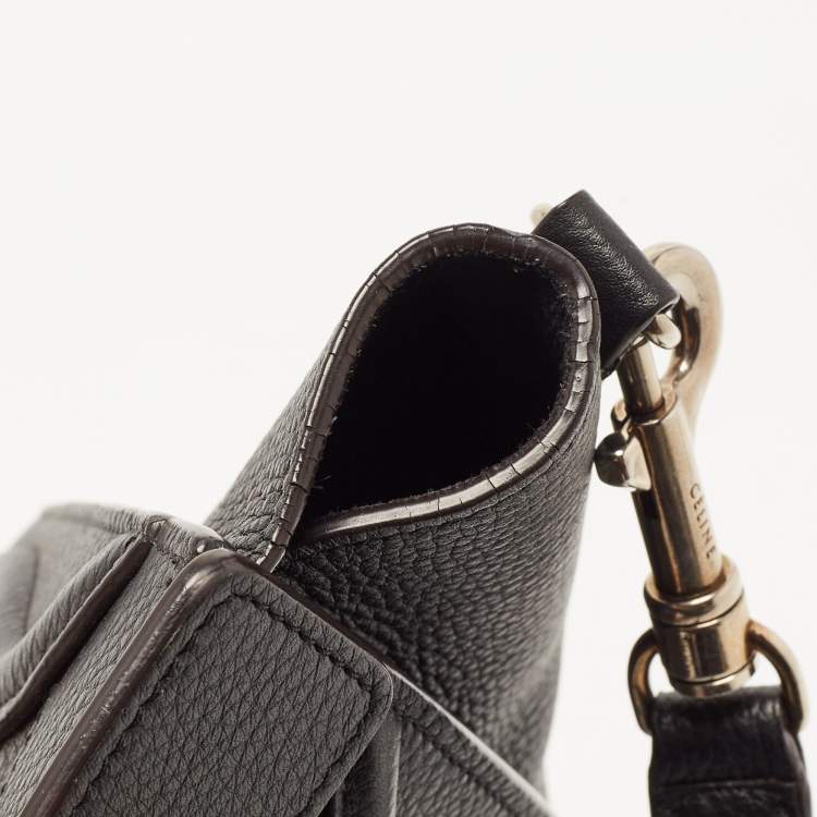 Pre Owned Celine Black Leather Nano Luggage Tote