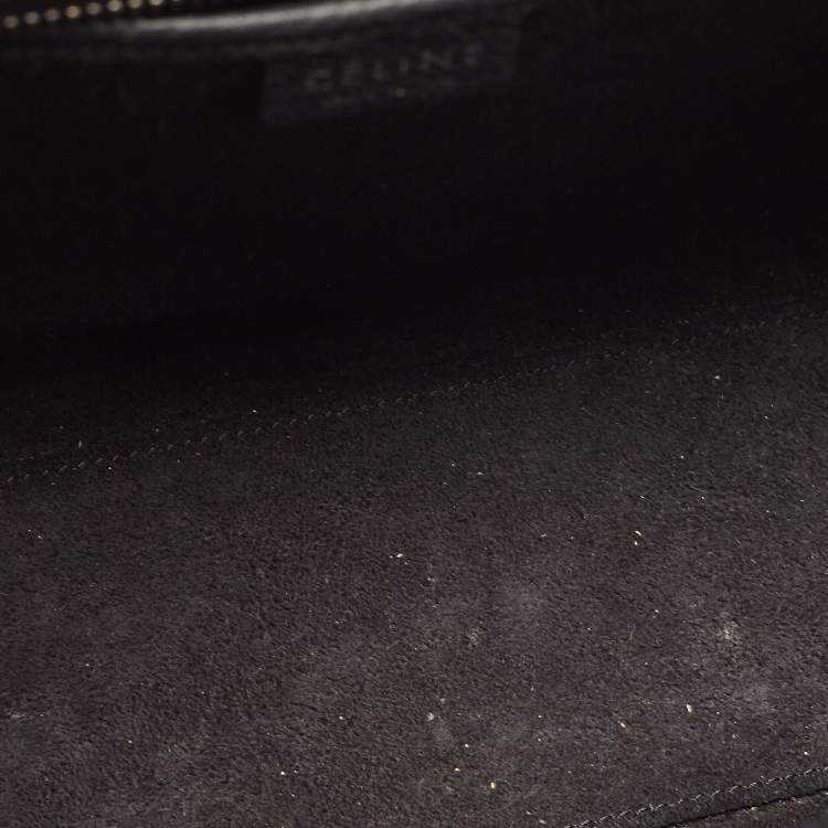 Pre Owned Celine Black Leather Nano Luggage Tote