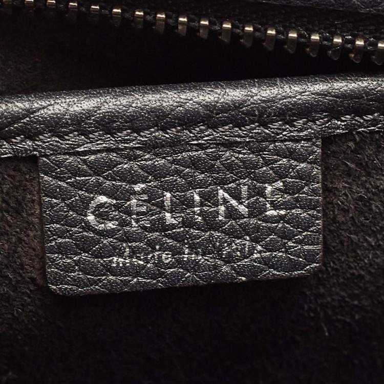 Pre Owned Celine Black Leather Nano Luggage Tote