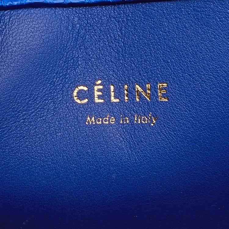 Pre Owned Celine Blue Python Medium Phantom Luggage Tote 