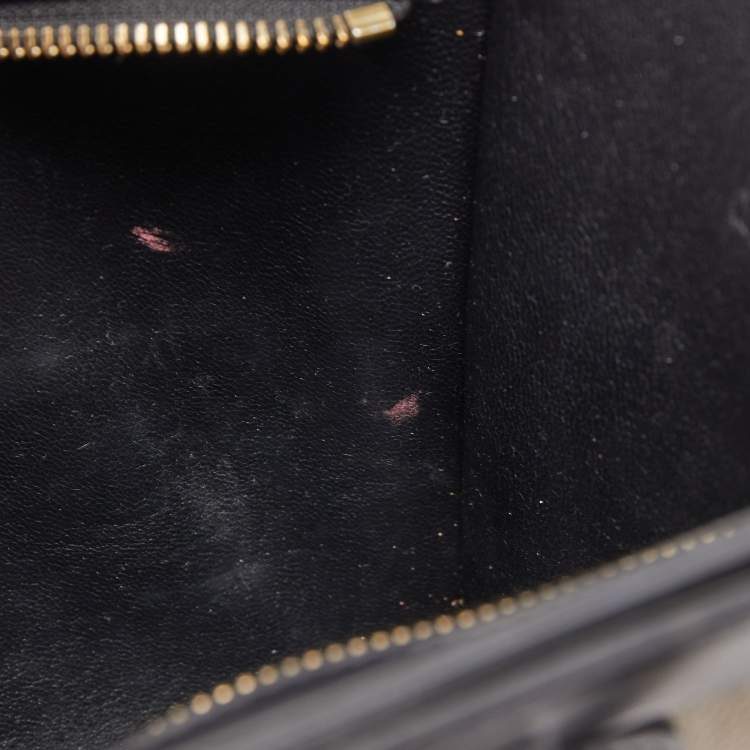 Pre Owned Celine Tri Color Leather Nano Luggage Tote