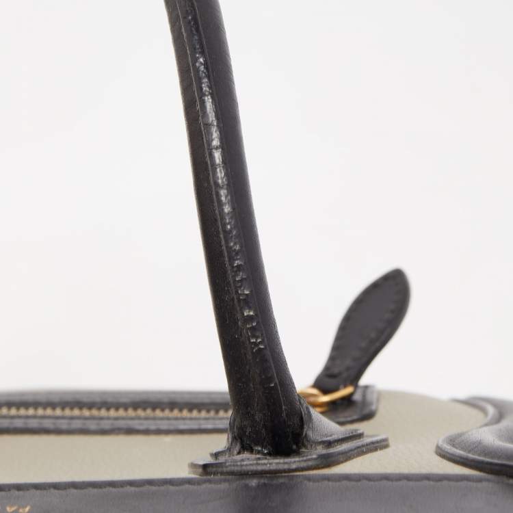 Pre Owned Celine Tri Color Leather Nano Luggage Tote
