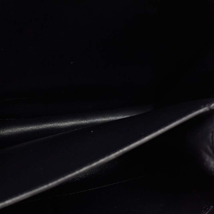 Pre Owned Celine Navy Blue Python Medium Classic Box Shoulder Bag