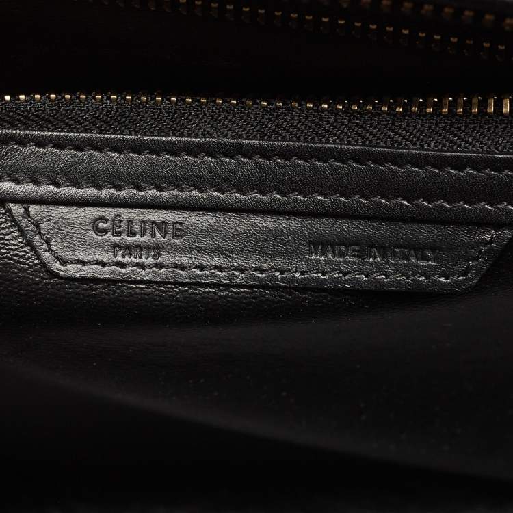Pre Owned Celine Tri Color Leather Micro Luggage Tote