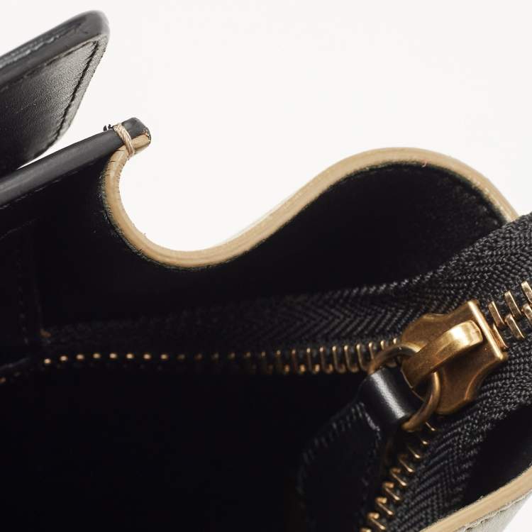 Pre Owned Celine Tri Color Leather Micro Luggage Tote
