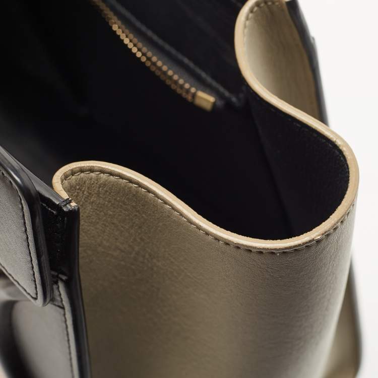 Pre Owned Celine Tri Color Leather Micro Luggage Tote