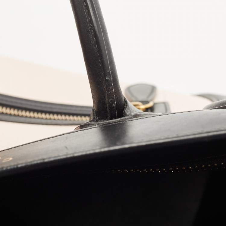 Pre Owned Celine Tri Color Leather Micro Luggage Tote