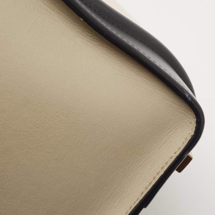Pre Owned Celine Tri Color Leather Micro Luggage Tote