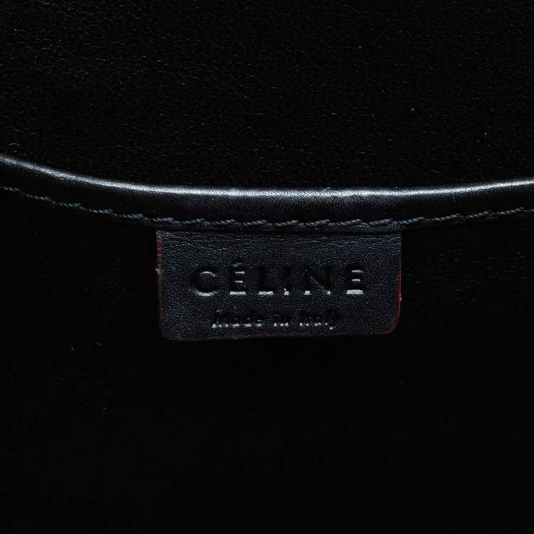 Pre Owned Celine Black Leather Nano Luggage Tote