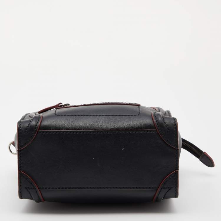 Pre Owned Celine Black Leather Nano Luggage Tote