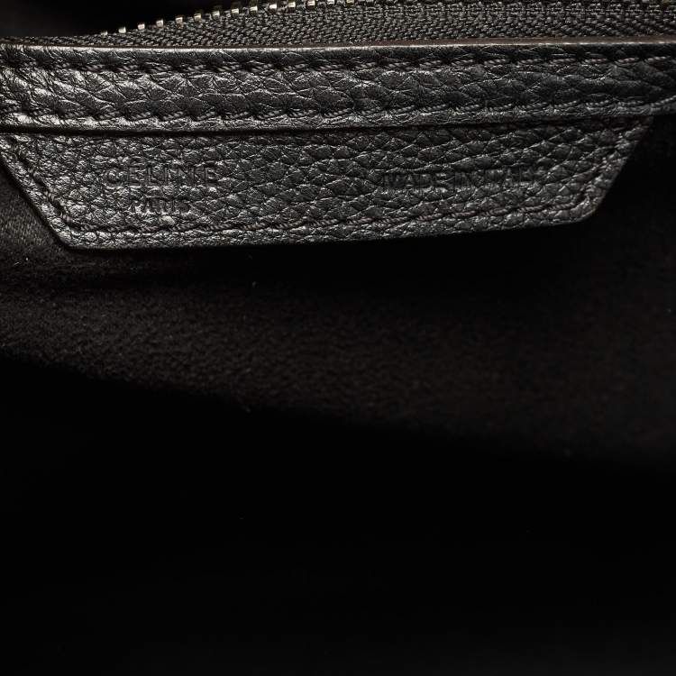 Pre Owned Celine Black Leather Mini Luggage Tote