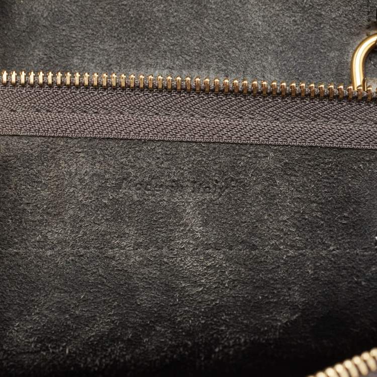 Pre Owned Celine Grey Leather Nano Belt Top Handle Bag