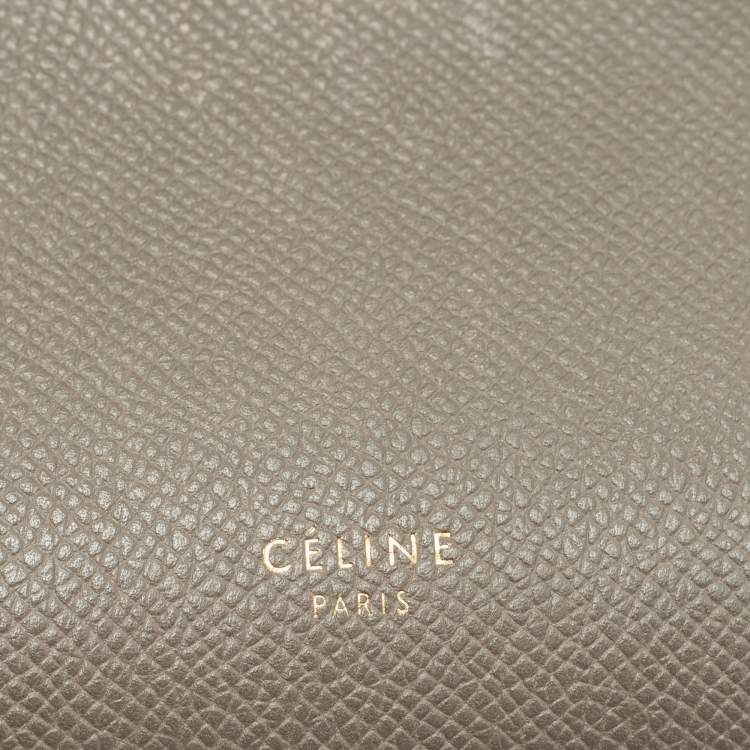 Pre Owned Celine Grey Leather Nano Belt Top Handle Bag