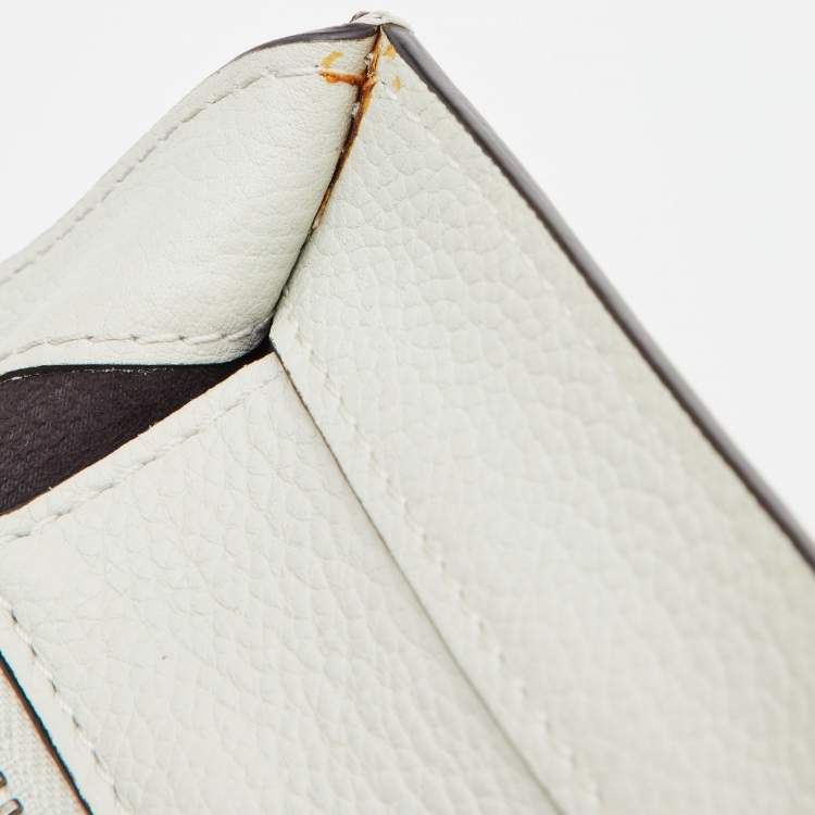 Pre Owned Celine Off White Leather Mini Luggage Tote