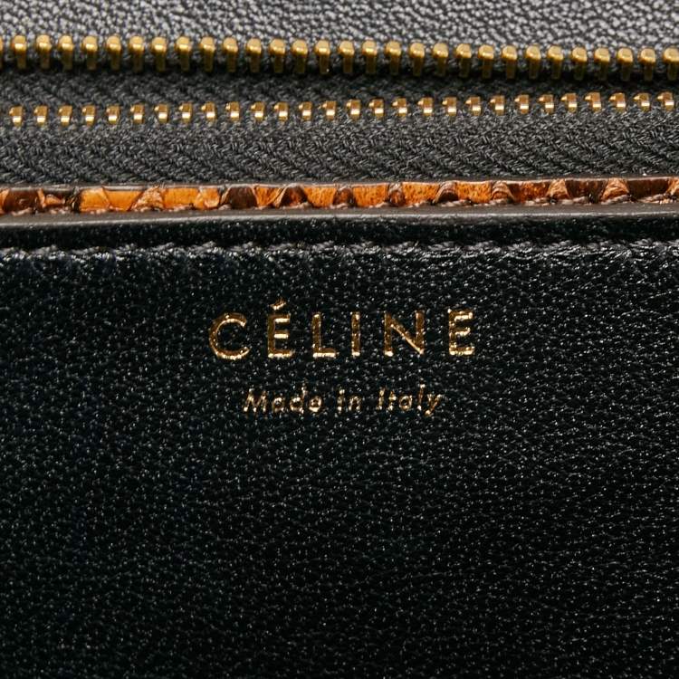 مملوكة مسبقًا Celine Brown Python Medium Classic Box Shoulder Bag