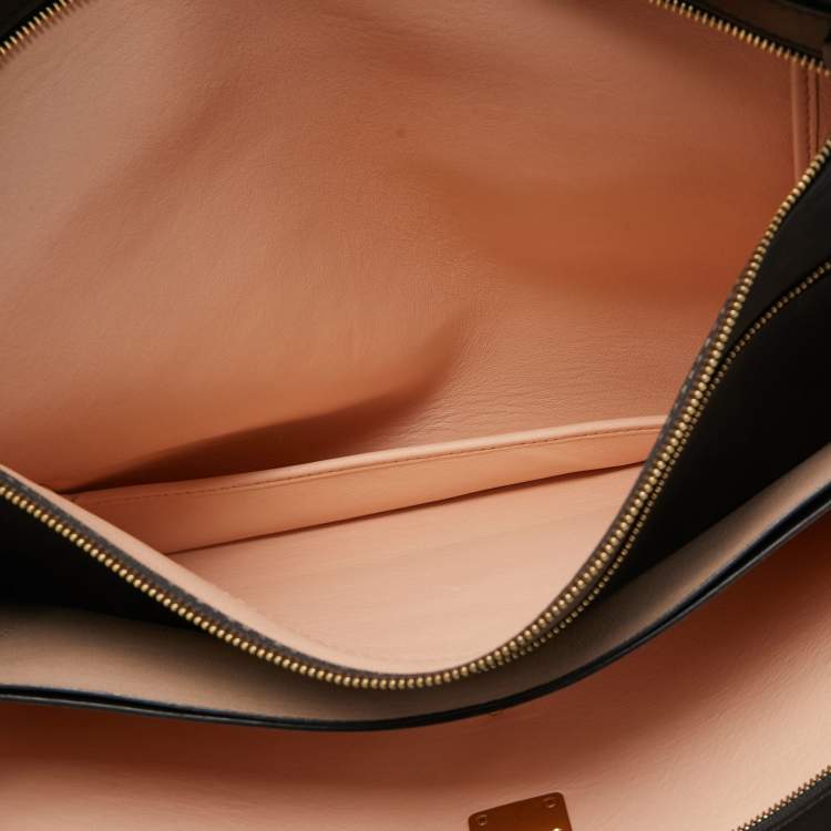 Pre Owned Celine Black Leather Clasp Flap Shoulder Bag