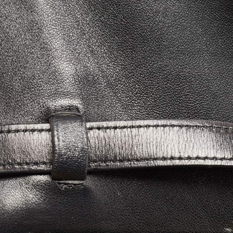 Pre Owned Celine Black/Beige Python and Leather Medium Classic Box Shoulder Bag