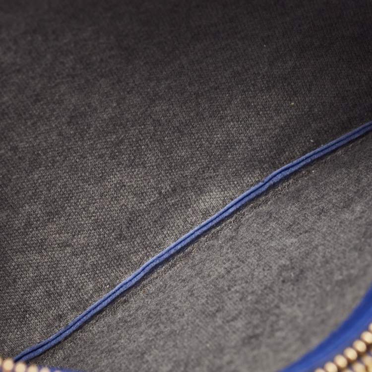 Pre Owned Celine Blue Leather Trio Crossbody Bag