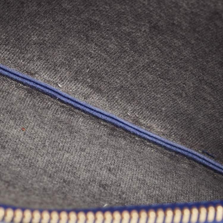 Pre Owned Celine Blue Leather Trio Crossbody Bag