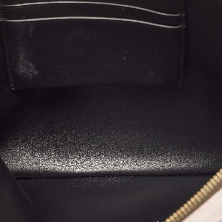 Pre Owned Celine Multicolor Striped Canvas And Leather Clutch