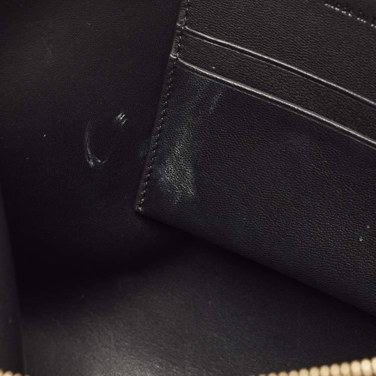 Pre Owned Celine Multicolor Striped Canvas And Leather Clutch