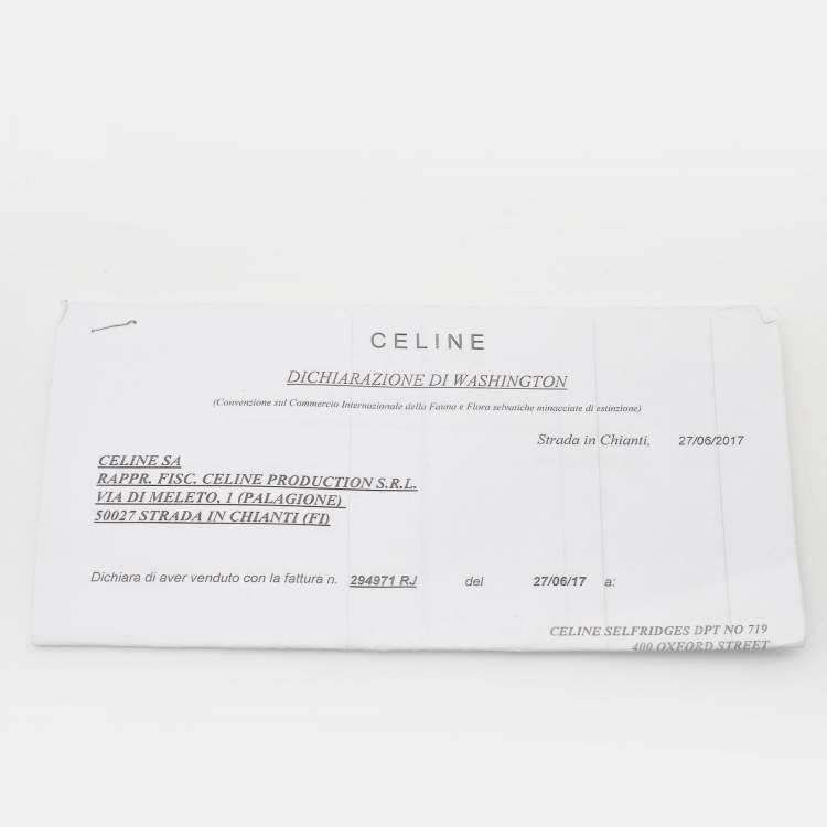 Pre Owned Celine Multicolour Python Tri Fold Chain Clutch 