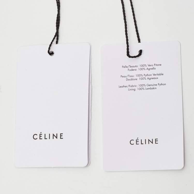 Pre Owned Celine Multicolour Python Tri Fold Chain Clutch 