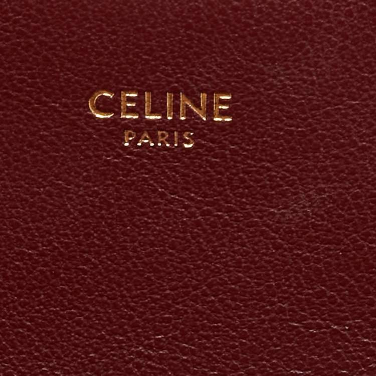 مملوكة مسبقًا Celine Burgundy Leather Medium C Shoulder Bag
