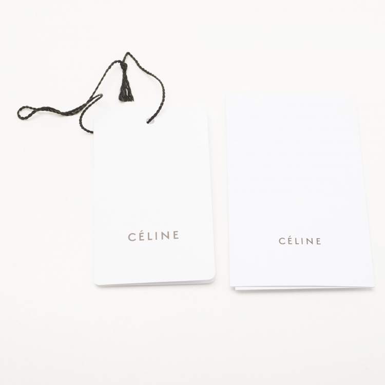 Pre Owned Celine Black Leather Medium Clasp Top Handle Bag