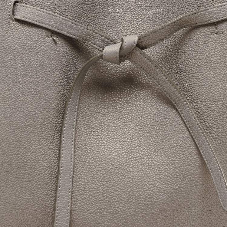 Pre Owned Celine Grey Leather Medium Tassel Phantom Cabas Tote