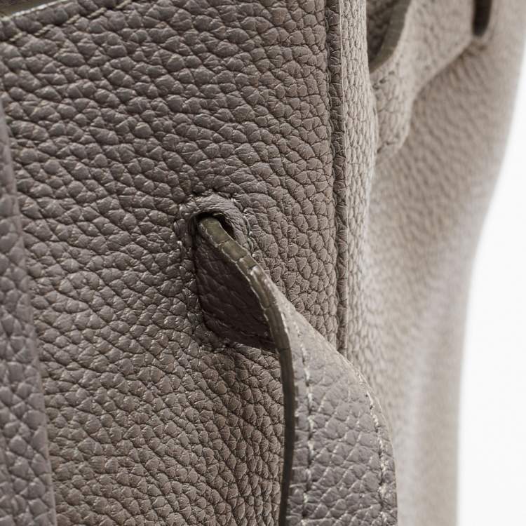 Pre Owned Celine Grey Leather Medium Tassel Phantom Cabas Tote