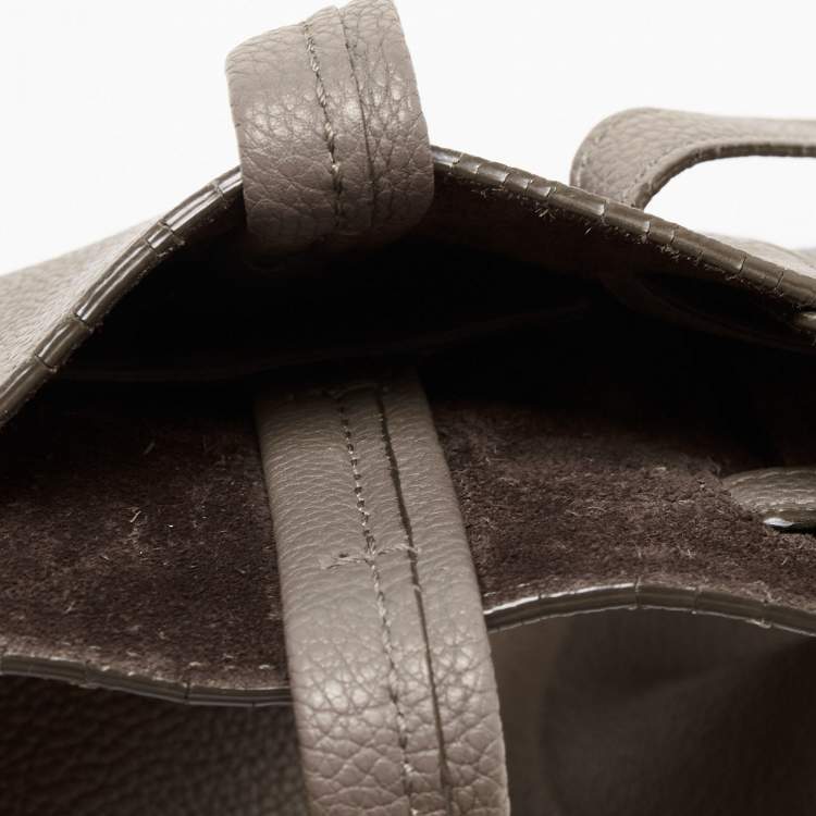 Pre Owned Celine Grey Leather Medium Tassel Phantom Cabas Tote