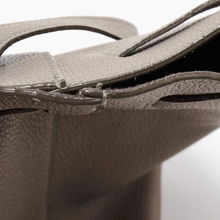 Pre Owned Celine Grey Leather Medium Tassel Phantom Cabas Tote