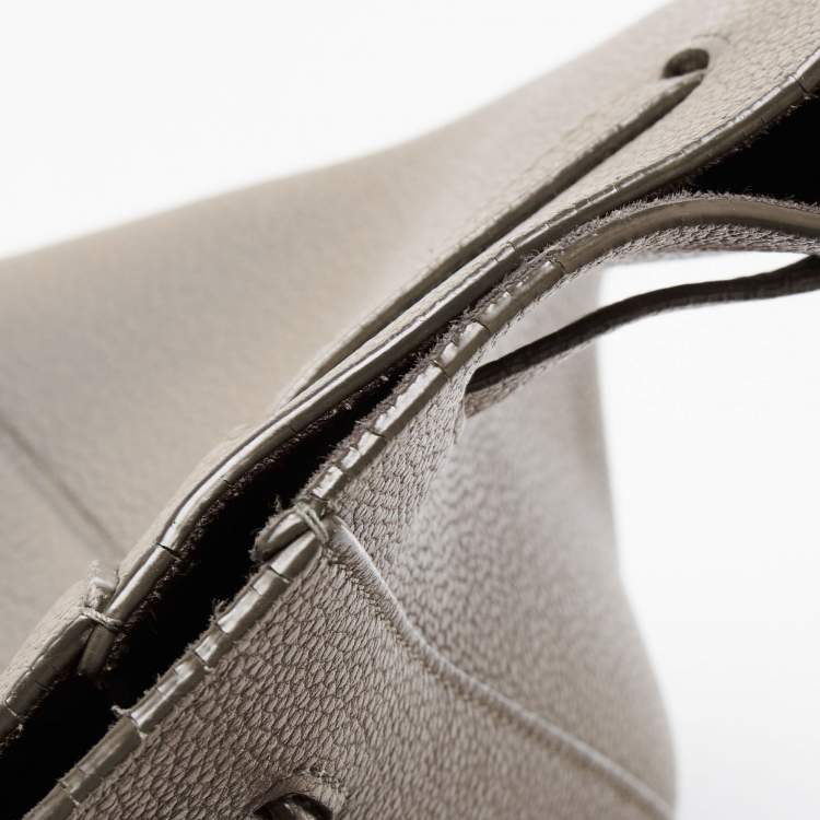 Pre Owned Celine Grey Leather Medium Tassel Phantom Cabas Tote