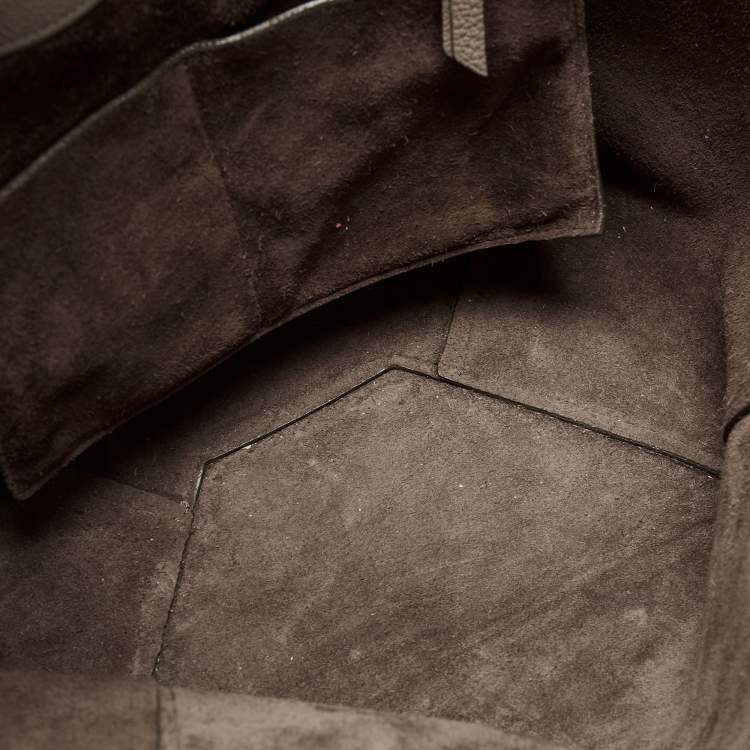 Pre Owned Celine Grey Leather Medium Tassel Phantom Cabas Tote