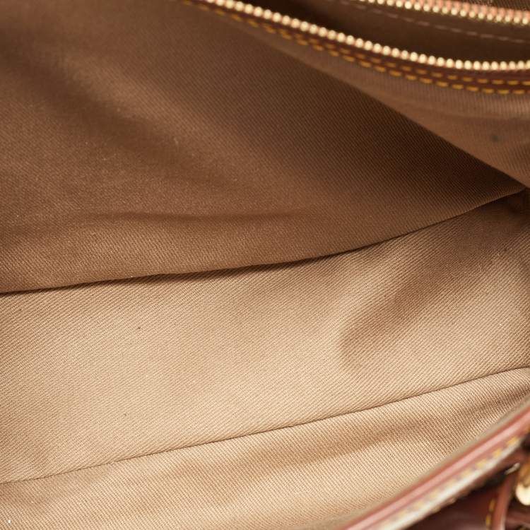 Pre Owned Celine Beige/Tan Macadam Canvas and Leather Boogie Tote