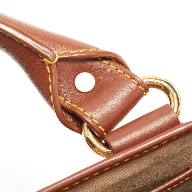 Pre Owned Celine Beige/Tan Macadam Canvas and Leather Boogie Tote